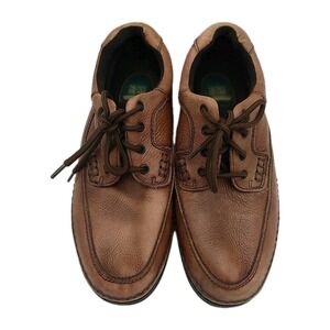 Nunn Bush Cameron Oxford Brown Leather Men's Size 12 W Comfort Gel Shoes